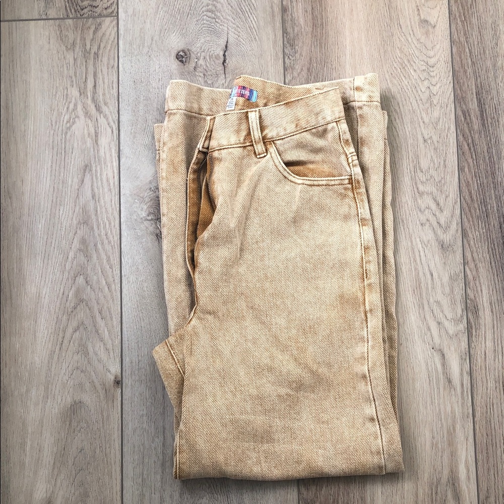 Urban Outfitters women’s Tan Flare wide legs Jeans